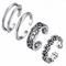 4pc Set 925 Sterling Silver Adjustable Toe Rings