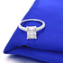 White Gold Square Radiant Cut 5CT Moissanite Engagement Ring
