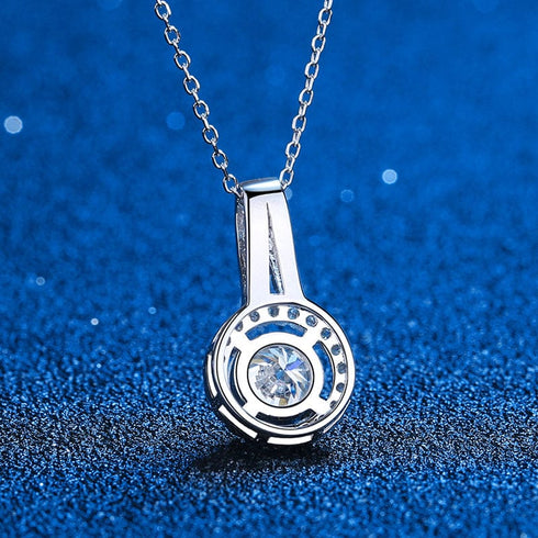 5CT Brilliant Moissanite Sterling Silver Necklace