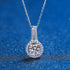 5CT Brilliant Moissanite Sterling Silver Necklace
