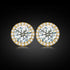 5mm Fancy Cluster Round 925 Sterling Silver Moissanite Earrings