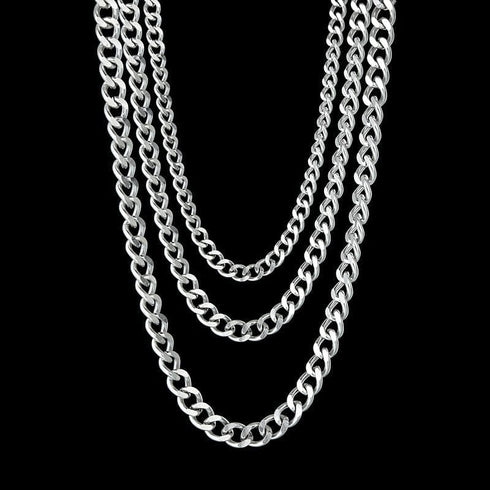 5MM Stainless Steel Miami Cuban Chain + FREE bracelet