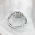 6.5mm 925 Sterling Silver Moissanite Diamond Engagement Ring