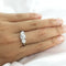 6.5mm 925 Sterling Silver Moissanite Diamond Engagement Ring