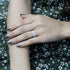 6.5mm 925 Sterling Silver Moissanite Diamond Engagement Ring