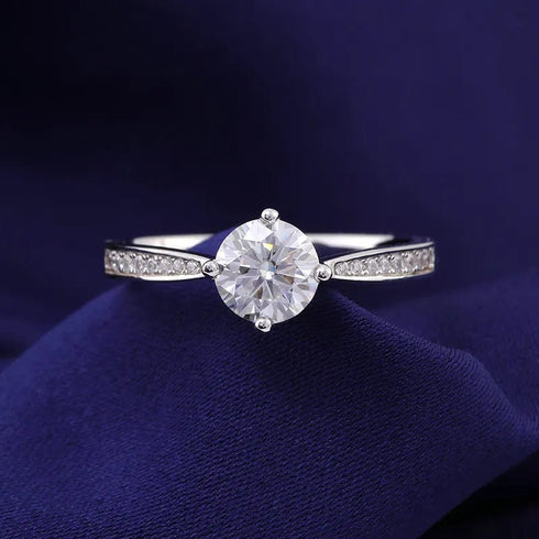14K White Gold 1CT Moissanite Ring