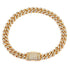 6.6mm VVS D Color Moissanite Iced out Cuban Link Bracelet
