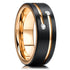 8MM Black Gold Tungsten Carbide Ring