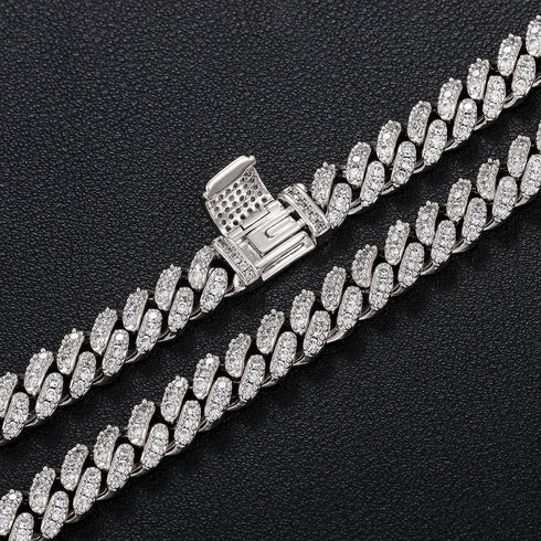 6mm/8mm Iced Out Miami Cuban Chain + FREE bracelet Bundle