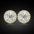 5mm Fancy Cluster Round 925 Sterling Silver Moissanite Earrings