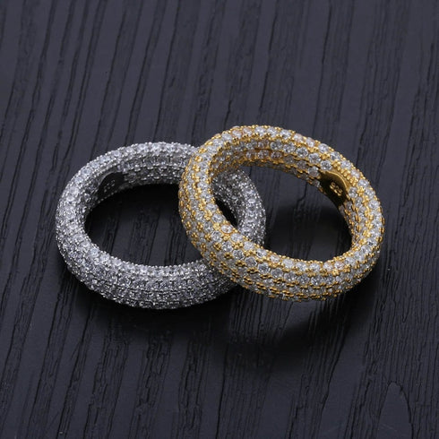 Iceman 925 Sterling Silver Fully Iced Ring