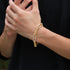 10mm Gold Paper Clip Bracelet