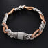 10mm S925 VVS Moissanite Two-tone Cuban Link Bracelet