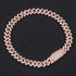 8MM Miami Prong VVS Moissanite Rose Gold Cuban Bracelet