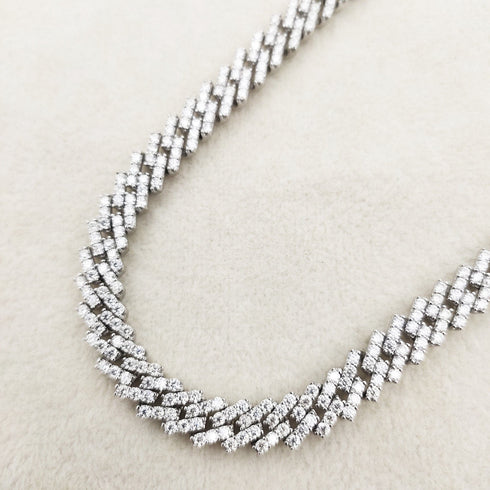 8MM 925 Sterling Silver VVS1 Moissanite Cuban Chain