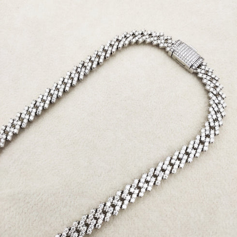 8MM 925 Sterling Silver VVS1 Moissanite Cuban Chain