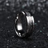 8MM Black Tungsten Men's Wedding Band with Silver Celtic Dragon Inlay