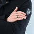 8MM Black Tungsten Men's Wedding Band with Silver Celtic Dragon Inlay