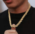 8mm Fully Iced Premium Thick Rope Chain