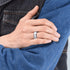 8MM Gold/Silver Tungsten Carbide with Vintage Meteorites Pattern Inlay Wedding Band Ring