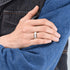 8MM Gold/Silver Tungsten Carbide with Vintage Meteorites Pattern Inlay Wedding Band Ring