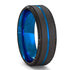8MM Tungsten Carbide Ring Matte Finish Beveled Polished Edge Comfort Fit