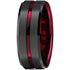8MM Tungsten Carbide Ring Matte Finish Beveled Polished Edge Comfort Fit