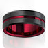 8MM Tungsten Carbide Ring Matte Finish Beveled Polished Edge Comfort Fit