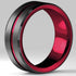 8MM Tungsten Carbide Ring Matte Finish Beveled Polished Edge Comfort Fit