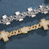 8mm VVS Moissanite Fully Iced Cross Cuban Chain