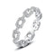 925 Sterling Silver Chain Band Ring