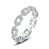 925 Sterling Silver Chain Band Ring