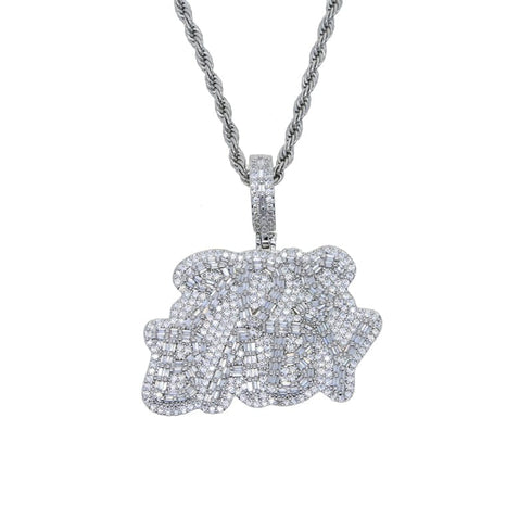 90's Baby Fully Baguette Pendant Chain