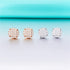 925 Silver Moissanite Iced Stud Earrings