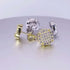 925 Silver Moissanite Iced Stud Earrings