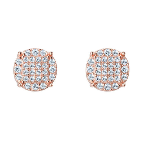 925 Silver Moissanite Iced Stud Earrings