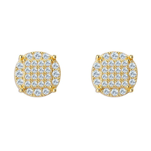 925 Silver Moissanite Iced Stud Earrings