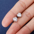 925 Sterling Silver 0.1-1 VVS Carat Heart Moissanite Stud Earrings