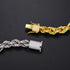 925 Sterling Silver 12mm Rope Chain VVS Moissanite Diamond Clasp