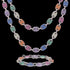 925 Sterling Silver 12mm VVS Moissanite Rainbow G-Link Cuban Chain