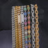 925 Sterling Silver 12mm VVS Moissanite Rainbow G-Link Cuban Chain
