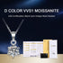 925 Sterling Silver 1ct/2ct/3ct VVS1 Moissanite Diamond Necklace