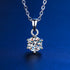 925 Sterling Silver 1ct/2ct/3ct VVS1 Moissanite Diamond Necklace