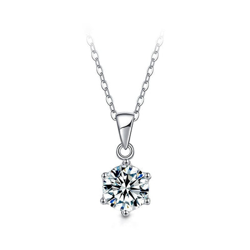 925 Sterling Silver 1ct/2ct/3ct VVS1 Moissanite Diamond Necklace