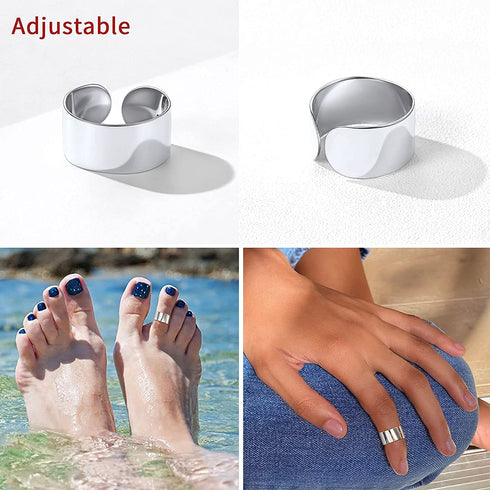 925 Sterling Silver 8MM Minimalist Toe Rings