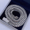 8mm 925 Sterling Silver Vermeil VVS Moissanite Clasp Cuban Chain White Gold