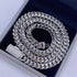 8mm 925 Sterling Silver Vermeil VVS Moissanite Clasp Cuban Chain White Gold