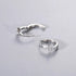 925 Sterling Silver VVS Moissanite Cross Hoop Earrings