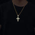 925 Sterling Silver VVS Moissanite Cuban Cross Pendant