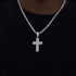 925 Sterling Silver VVS Moissanite Cuban Cross Pendant